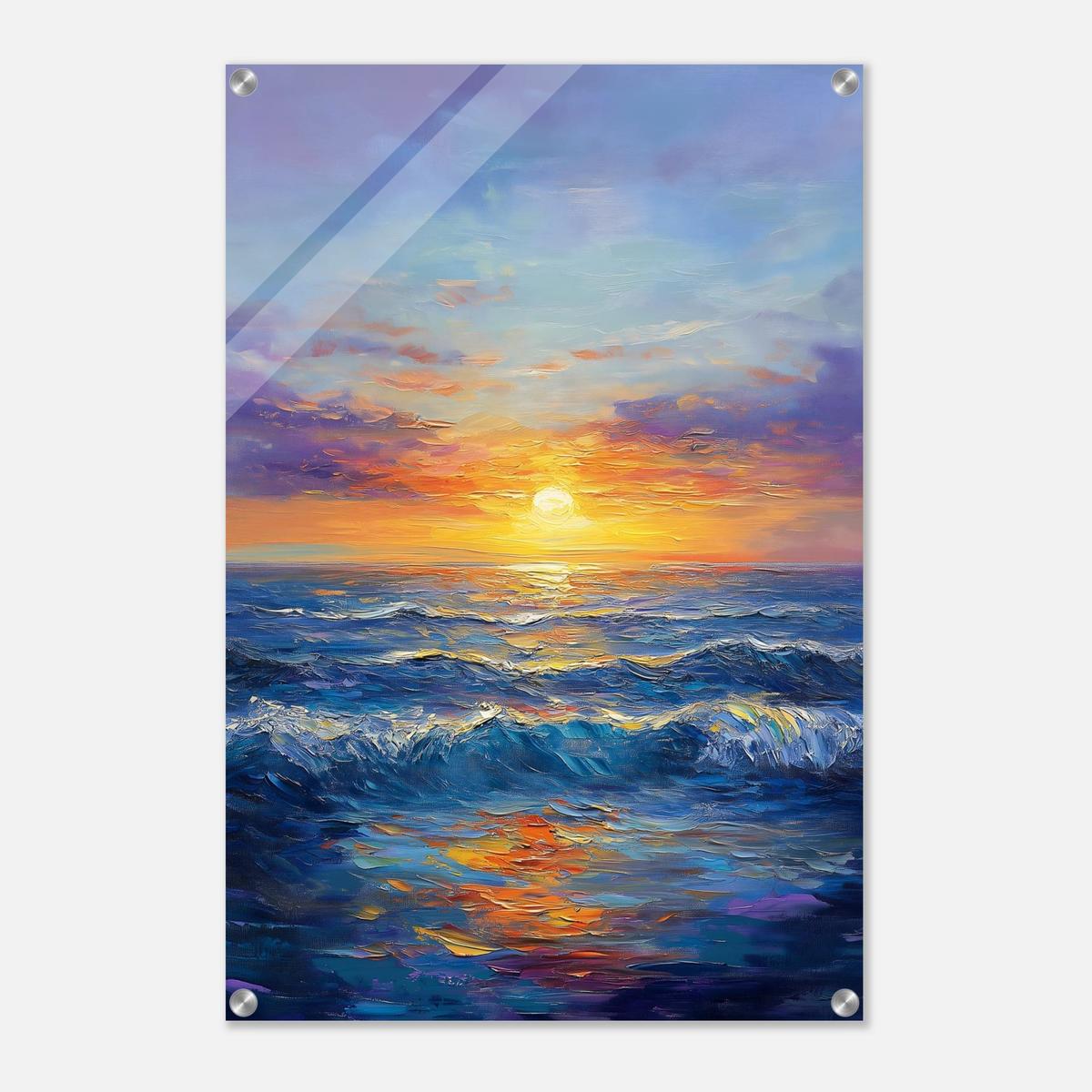 Ocean Horizon Glow | Acrylic Glass-MystBit Store