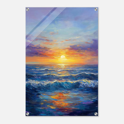 Ocean Horizon Glow | Acrylic Glass-MystBit Store