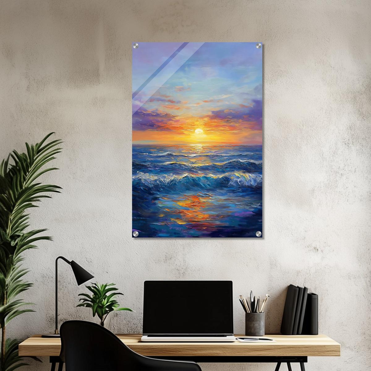 Ocean Horizon Glow | Acrylic Glass-MystBit Store