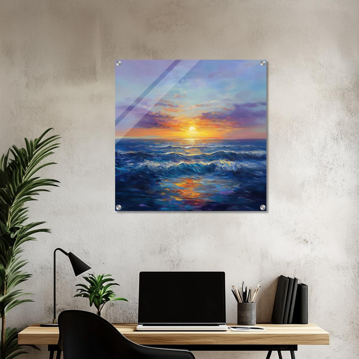 Ocean Horizon Glow | Acrylic Glass-MystBit Store