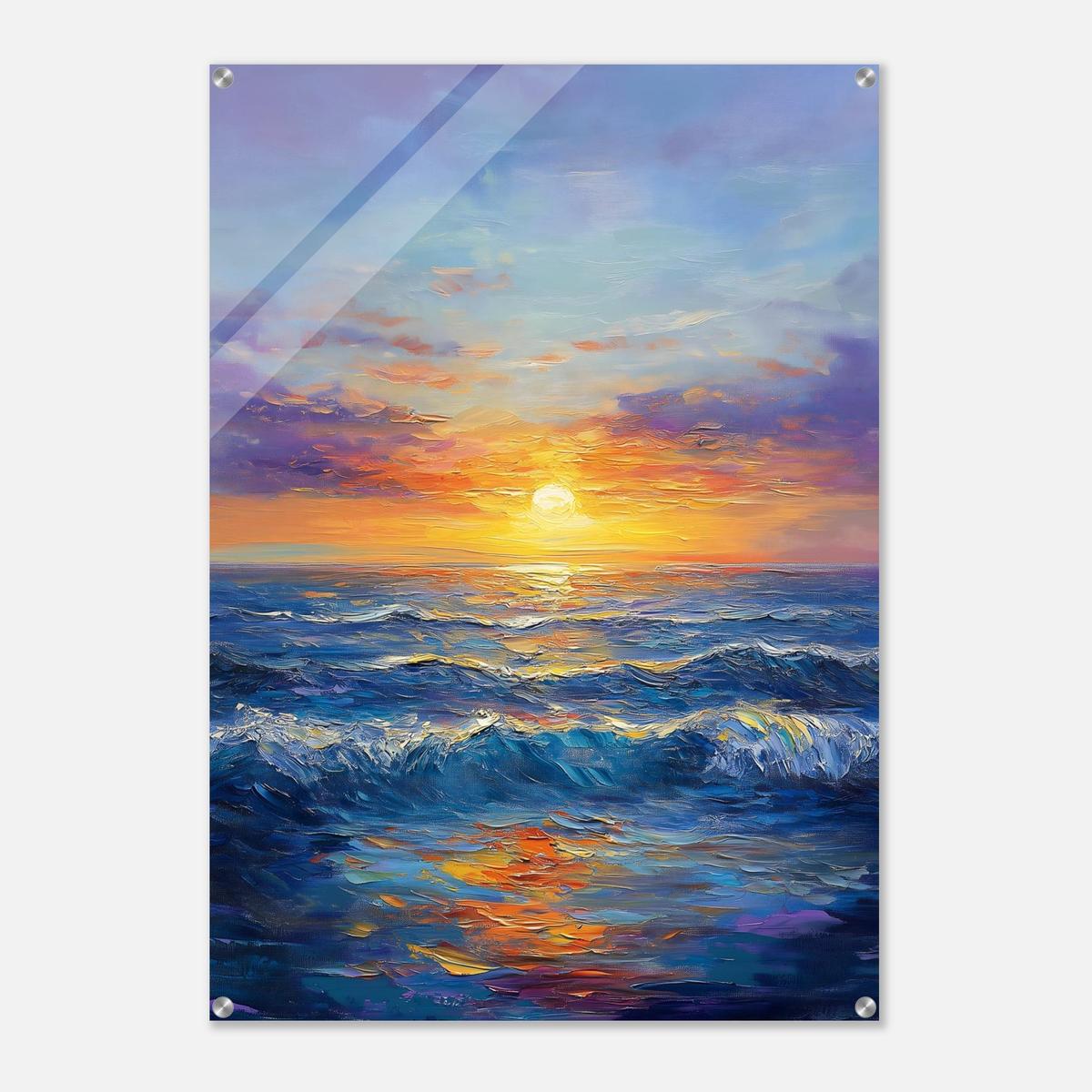 Ocean Horizon Glow | Acrylic Glass-MystBit Store