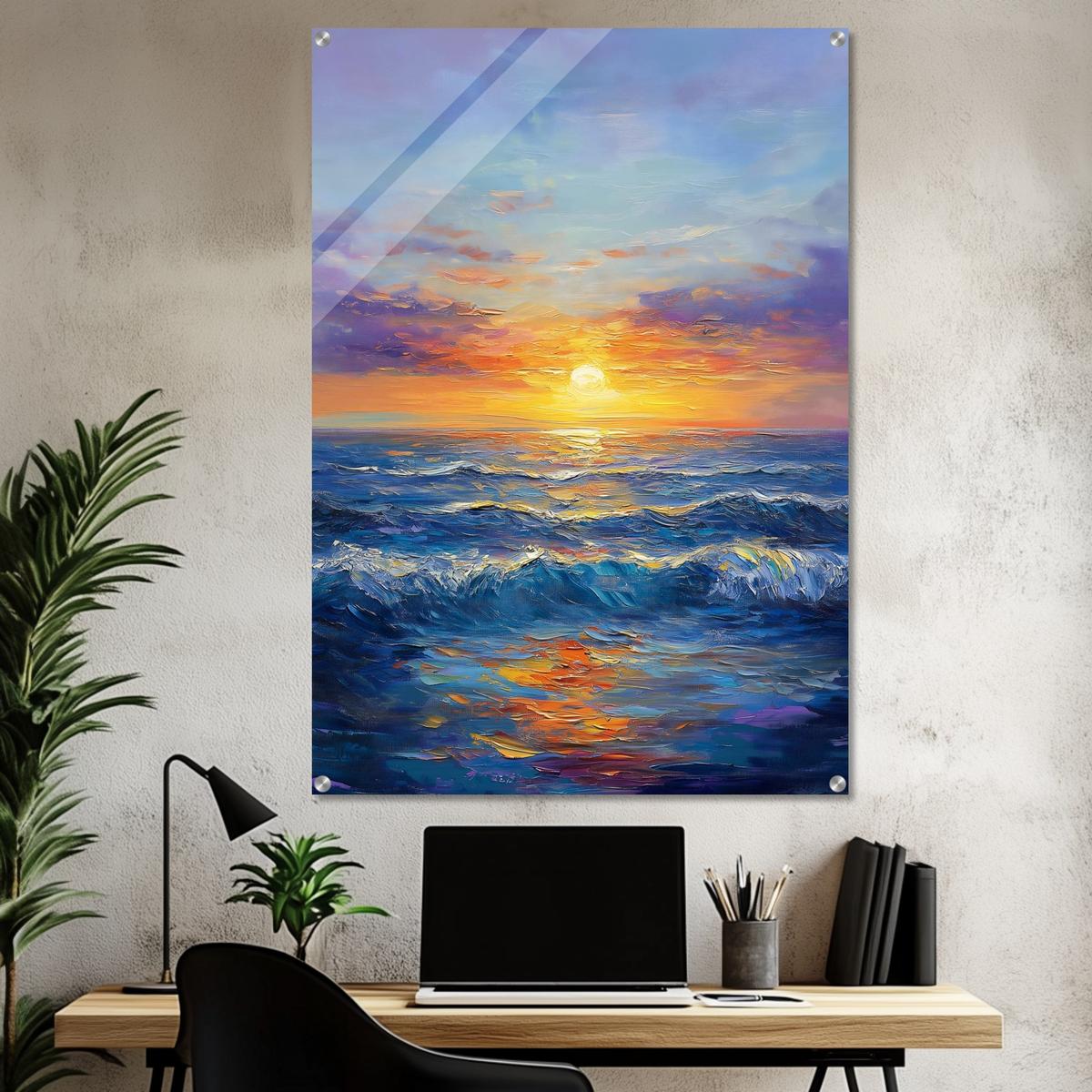Ocean Horizon Glow | Acrylic Glass-MystBit Store