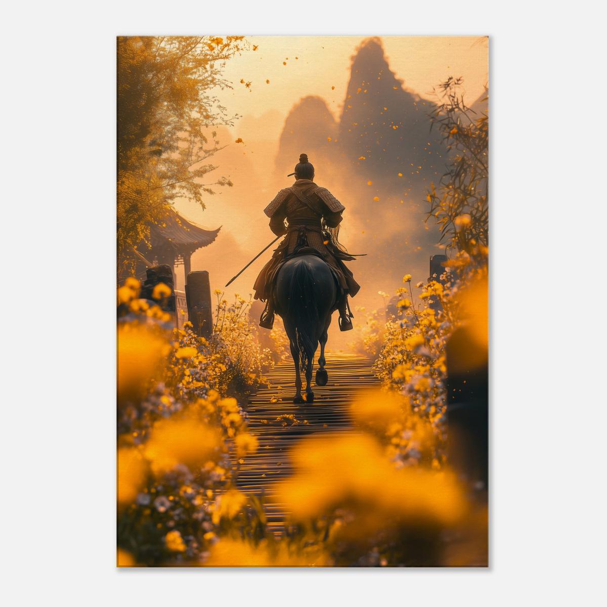 Rider’s Floral Passage | Canvas-MystBit Store