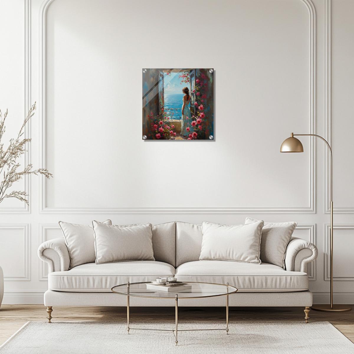 Seaside Rose Dreams | Acrylic Glass-MystBit Store
