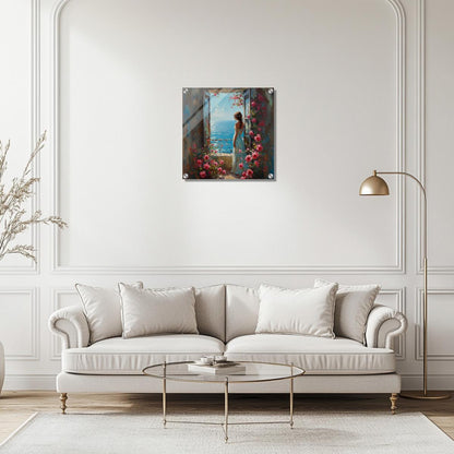 Seaside Rose Dreams | Acrylic Glass-MystBit Store