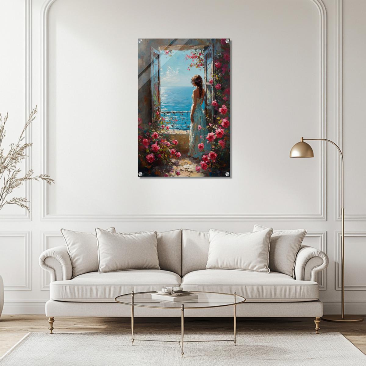 Seaside Rose Dreams | Acrylic Glass-MystBit Store