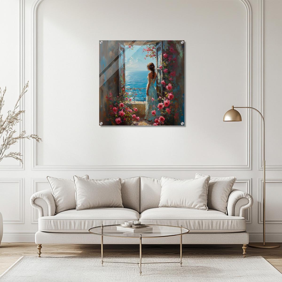 Seaside Rose Dreams | Acrylic Glass-MystBit Store