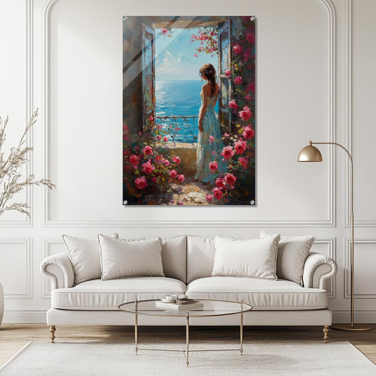 Seaside Rose Dreams | Acrylic Glass-MystBit Store