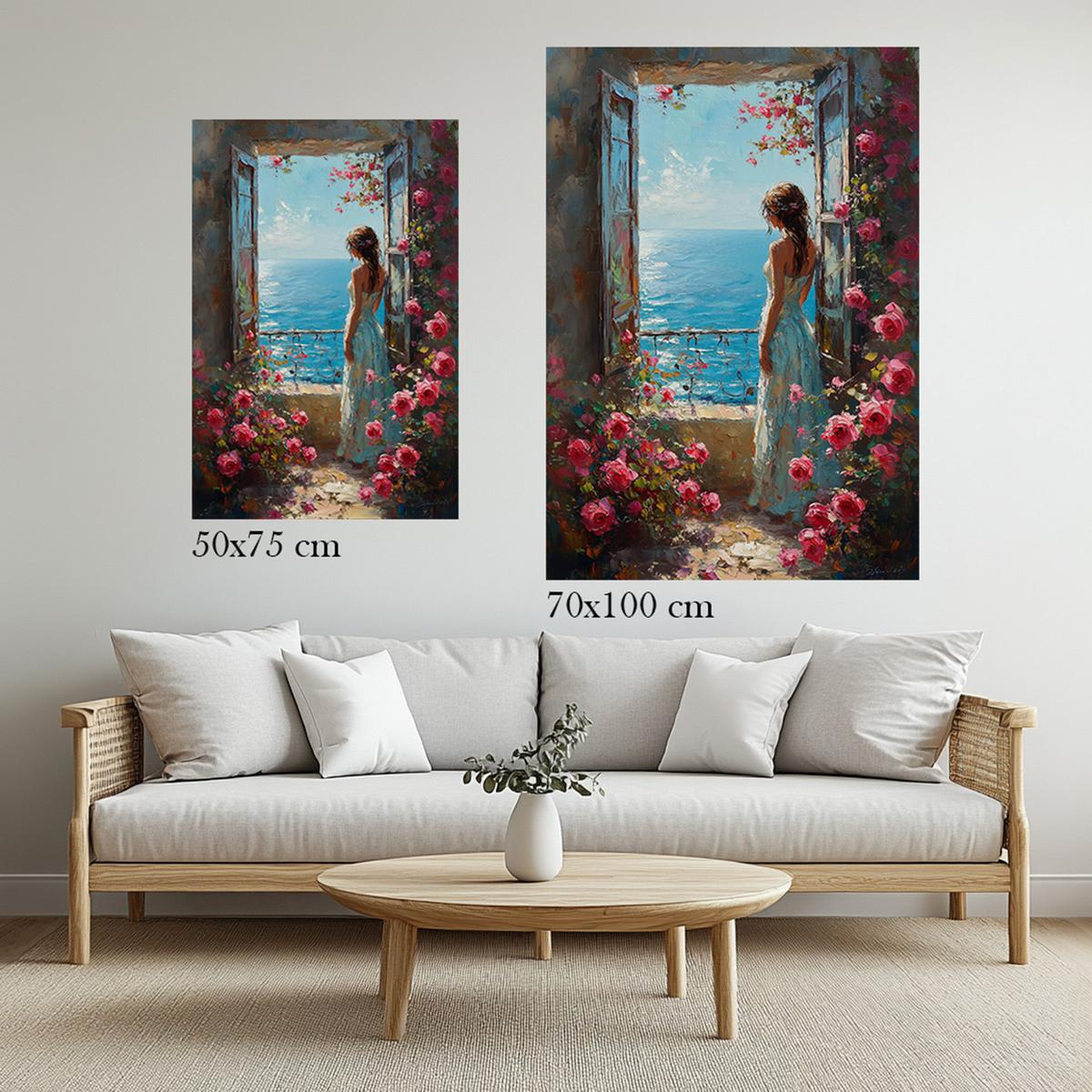 Seaside Rose Dreams | Acrylic Glass-MystBit Store