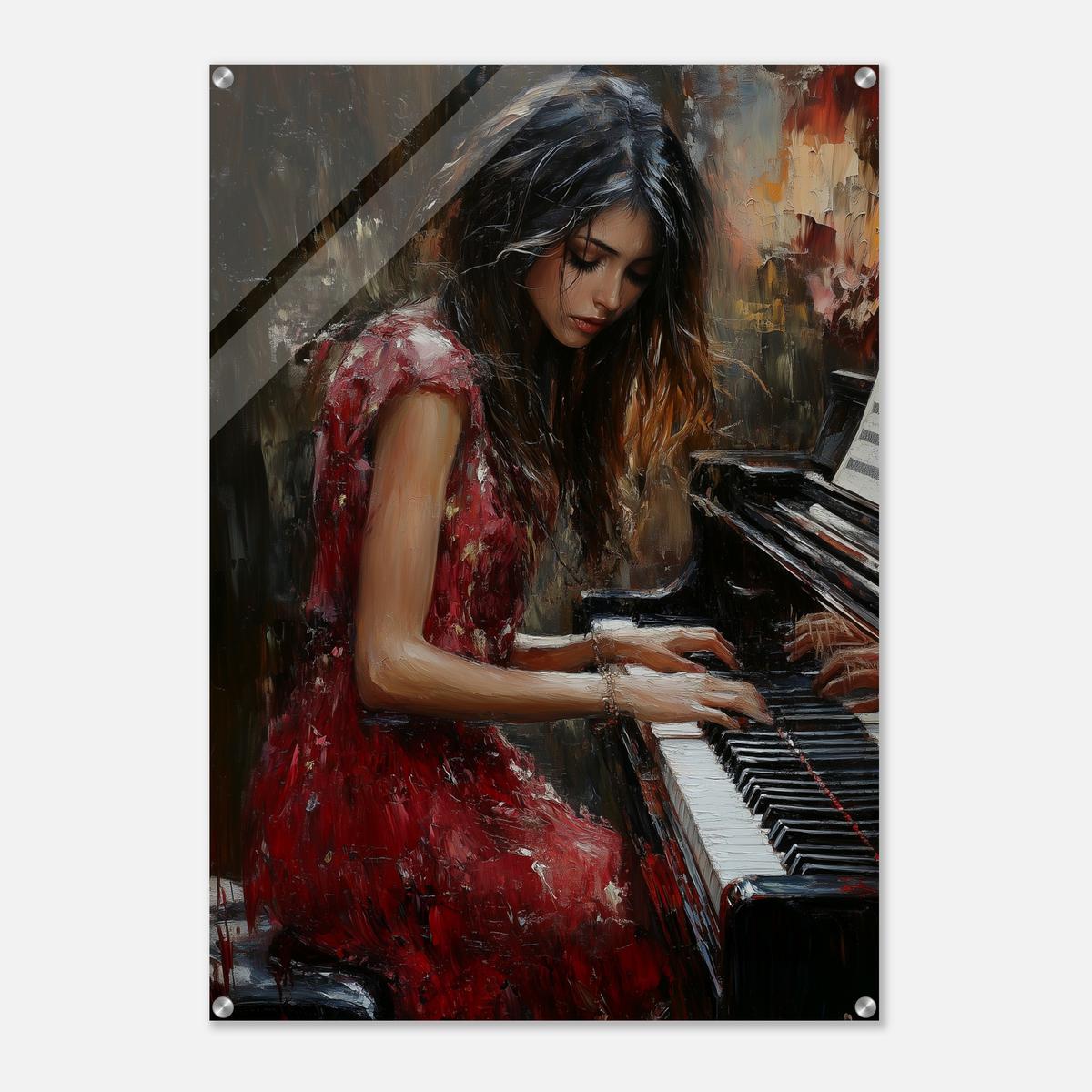 Serenade in Red | Acrylic Glass-MystBit Store