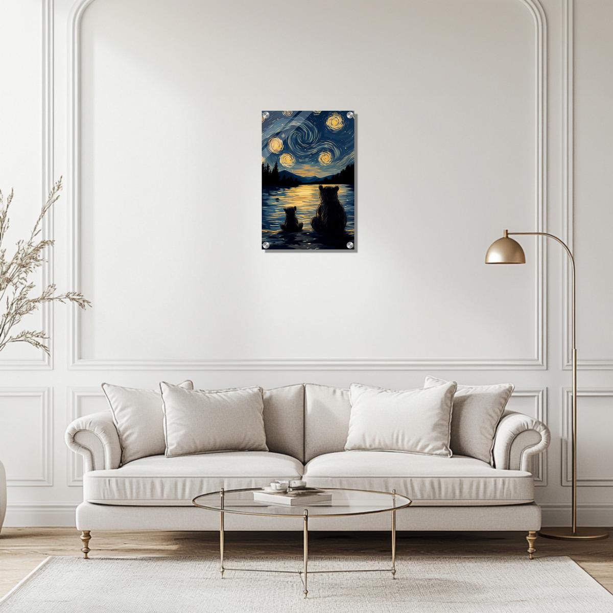 Starry Bear Night | Acrylic Glass-MystBit Store