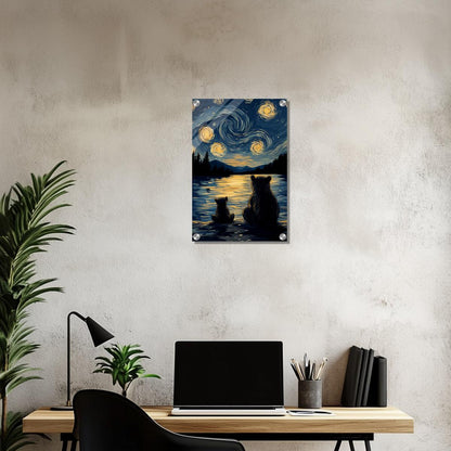Starry Bear Night | Acrylic Glass-MystBit Store