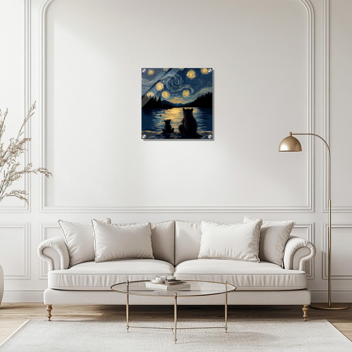 Starry Bear Night | Acrylic Glass-MystBit Store