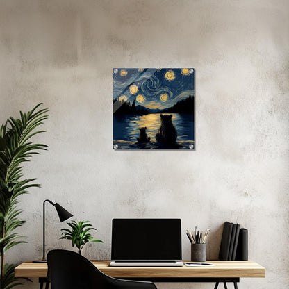 Starry Bear Night | Acrylic Glass-MystBit Store