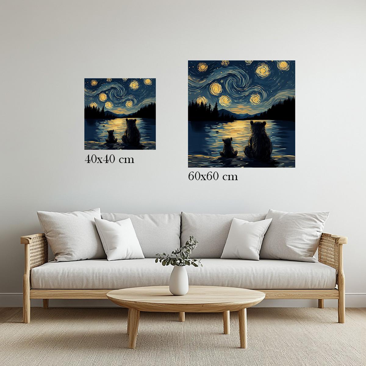 Starry Bear Night | Acrylic Glass-MystBit Store