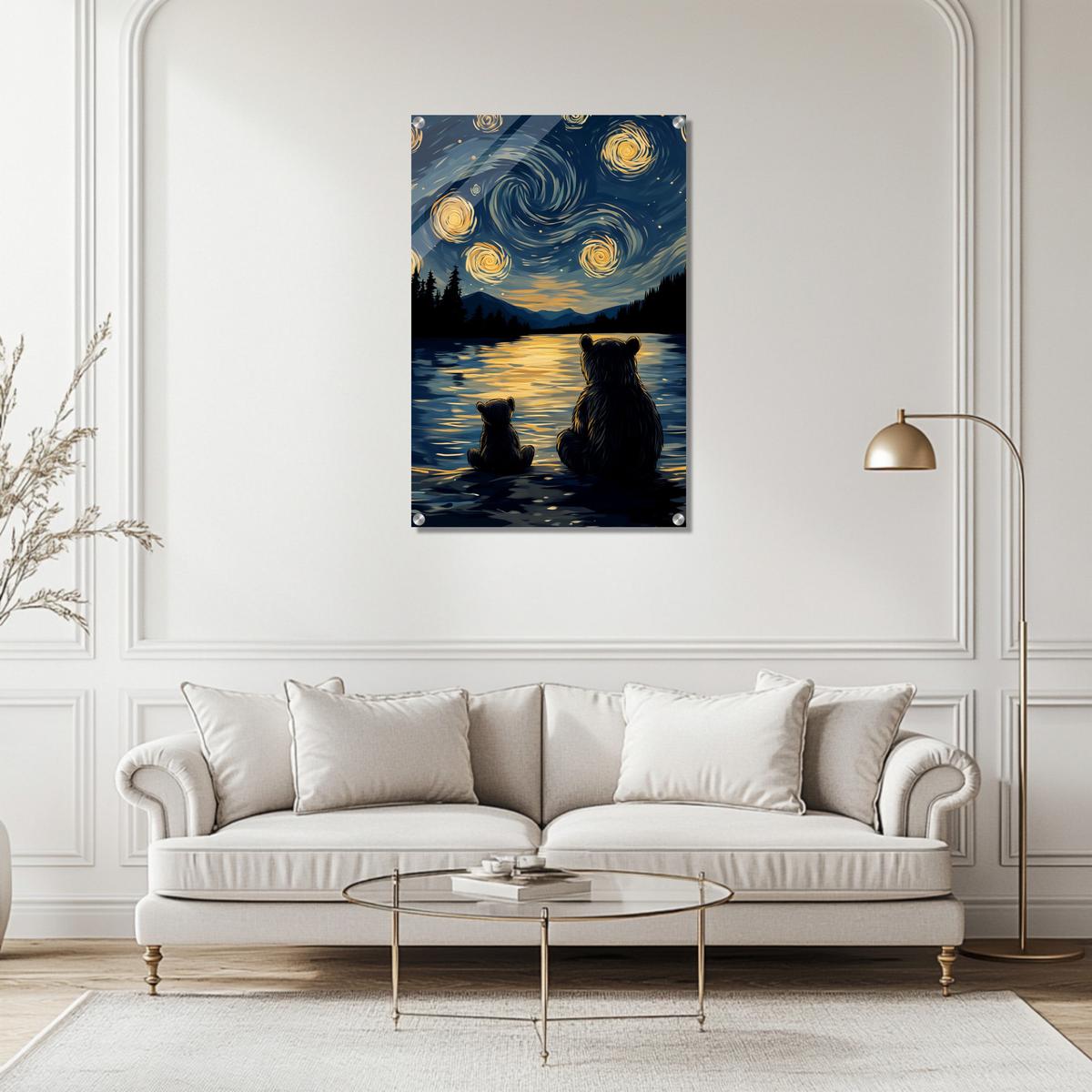 Starry Bear Night | Acrylic Glass-MystBit Store