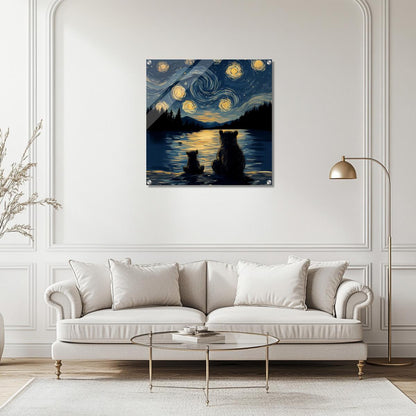 Starry Bear Night | Acrylic Glass-MystBit Store