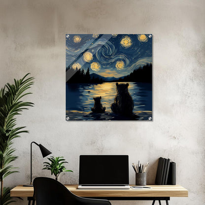 Starry Bear Night | Acrylic Glass-MystBit Store