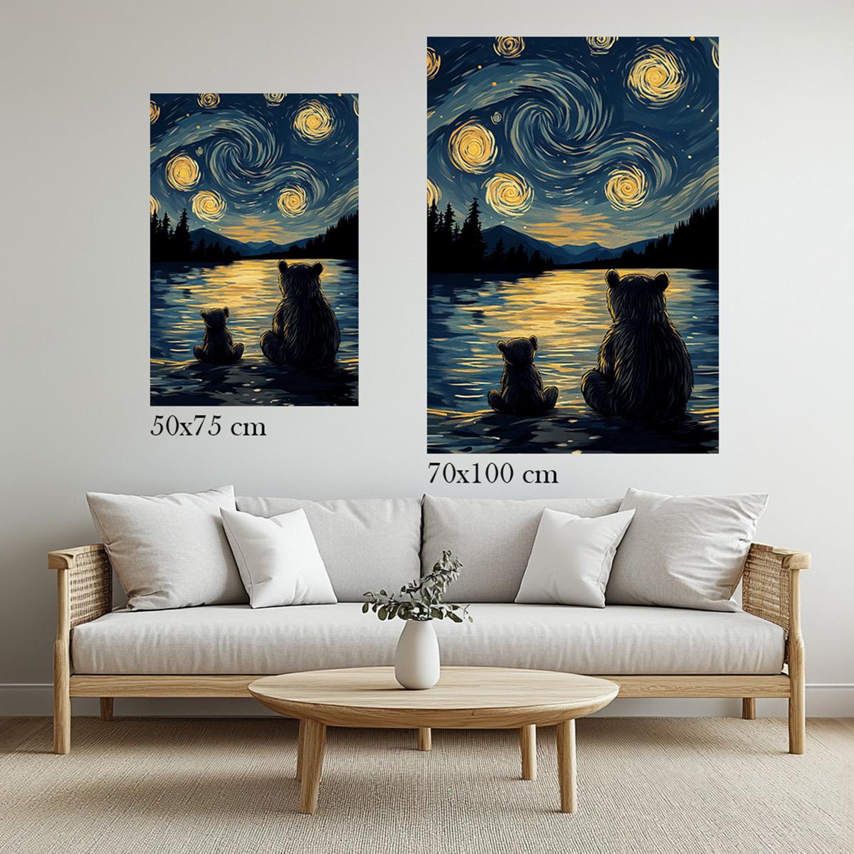 Starry Bear Night | Acrylic Glass-MystBit Store