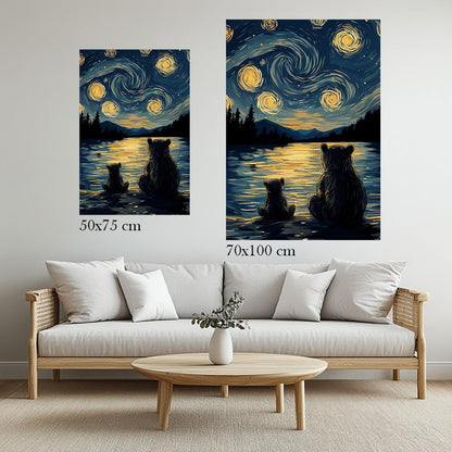Starry Bear Night | Acrylic Glass-MystBit Store