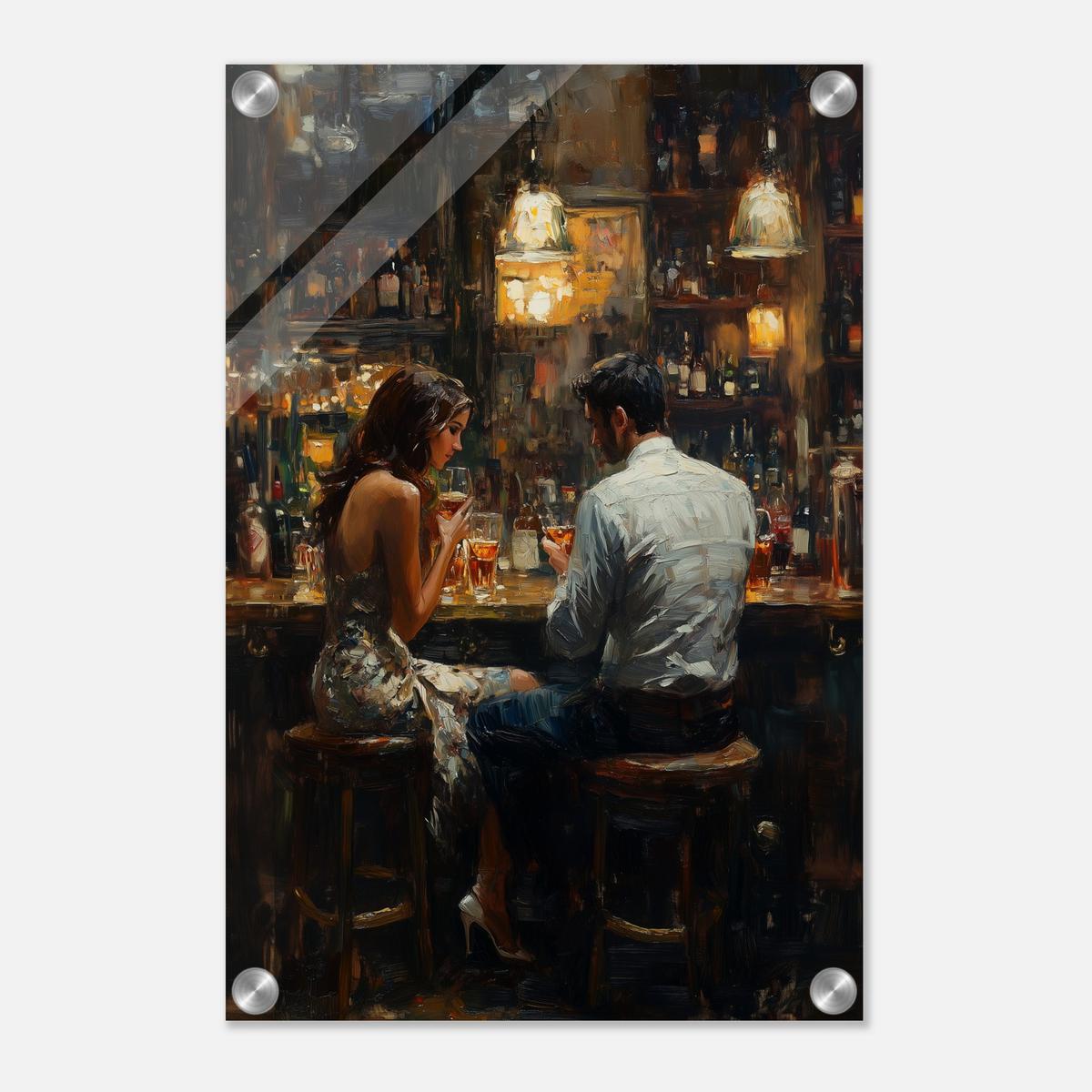 Whispers Over Wine | Acrylic Glass-MystBit Store