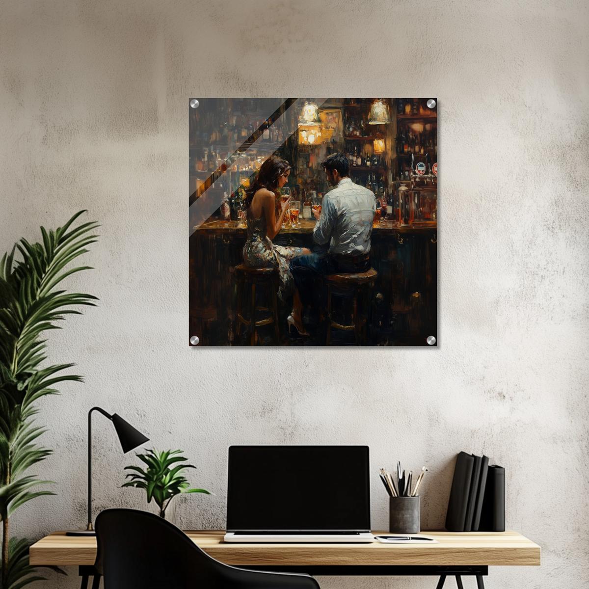 Whispers Over Wine | Acrylic Glass-MystBit Store